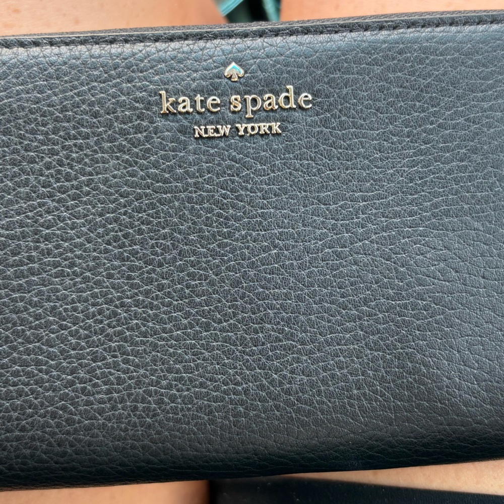 Kate Spade Black Textured Wallet